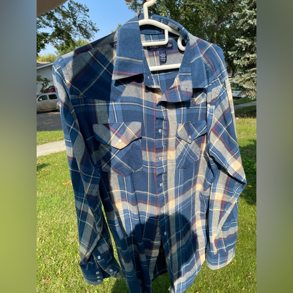 🌵 Vintage MWG Apparel Western Pearl Snap Button Down Cowboy Shirt US LT 🌵 - Picture 6 of 6
